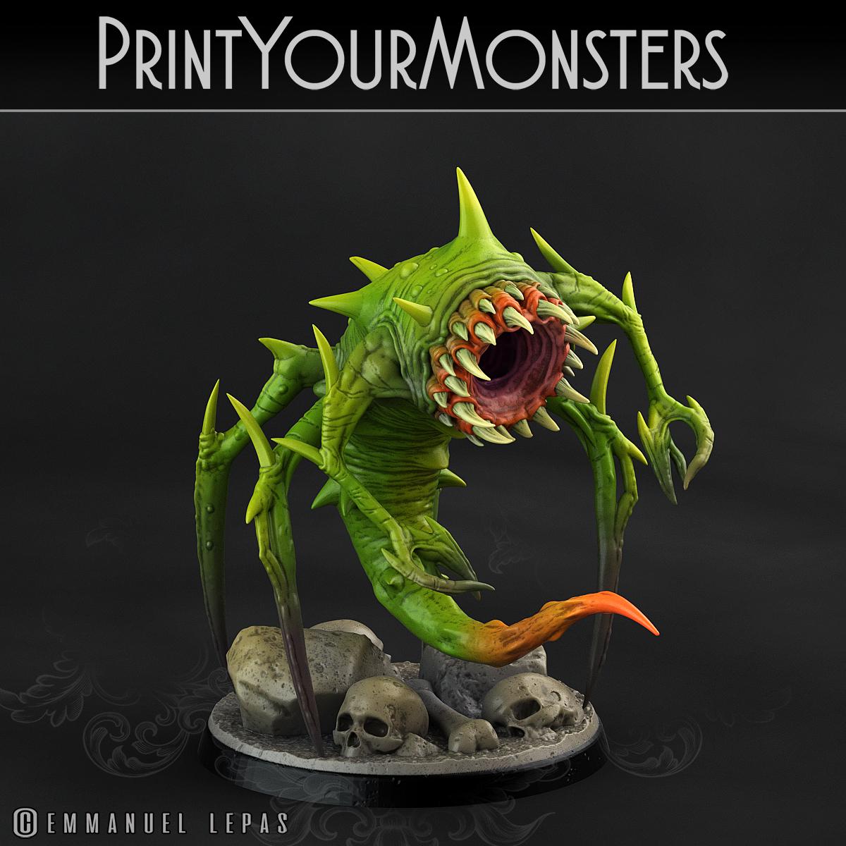 Void Tyrants | DnD Insectoid Monster Miniature Snake demon | by PrintYourMonster