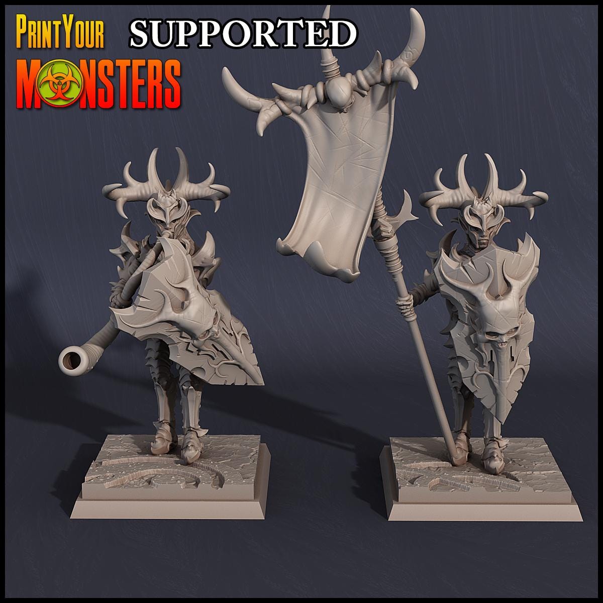 Dark Elves Army Pack | DnD Elven Soldier Warriors Medusa Monster Miniature | by PrintYourMonster