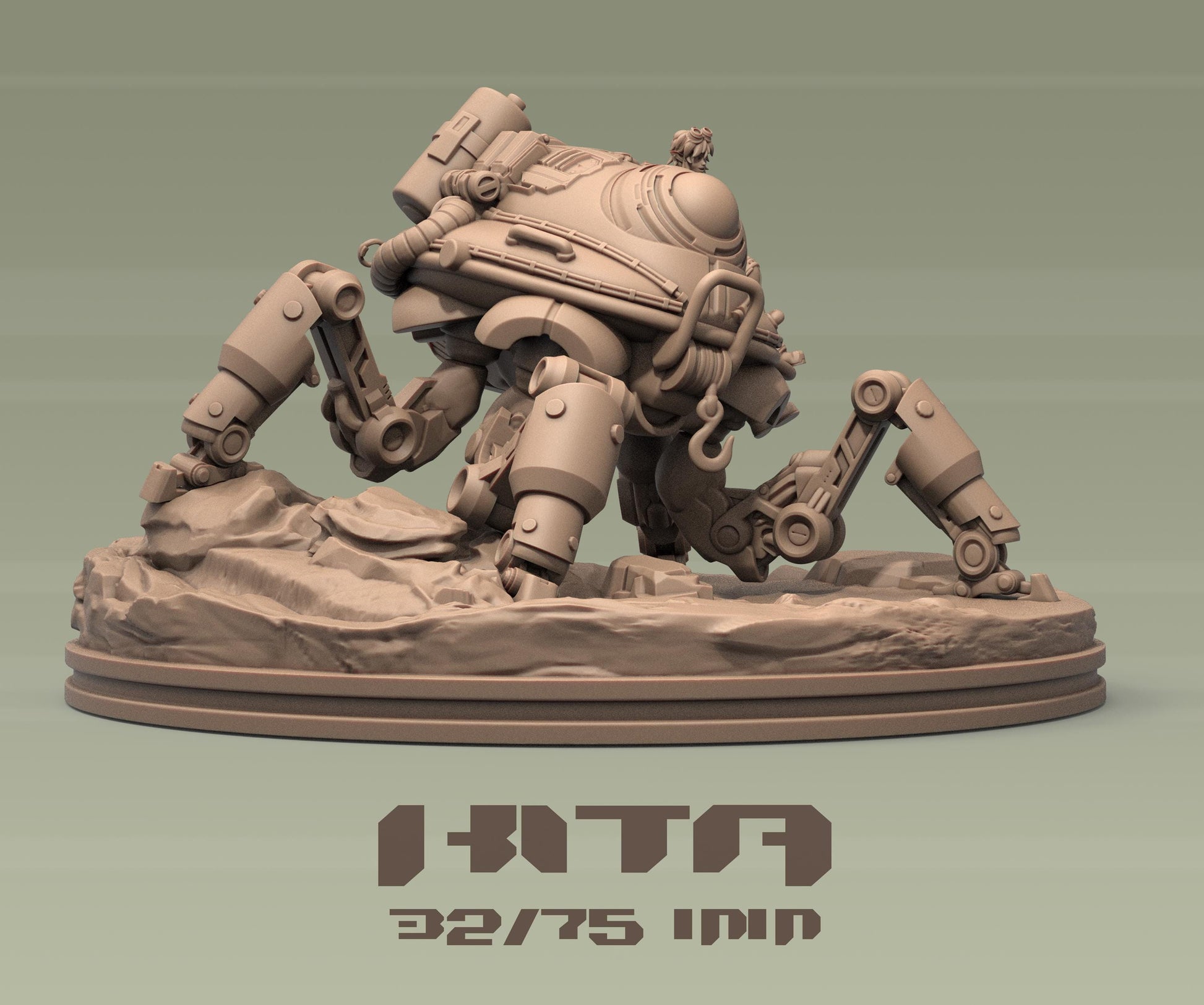 Kita | Female Mechanic Engineer Sci-fi Dune Rider | 32mm / 75mm | by Dungeons&Maidens