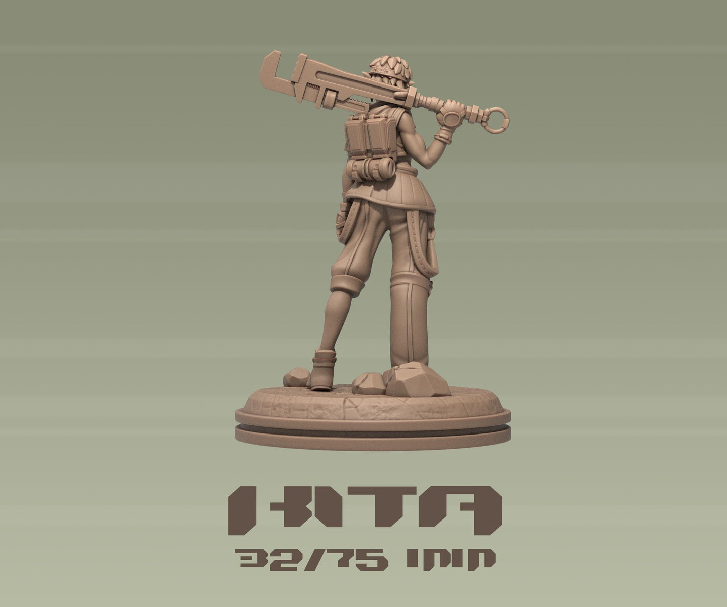 Kita | Female Mechanic Engineer Sci-fi Dune Rider | 32mm / 75mm | by Dungeons&Maidens