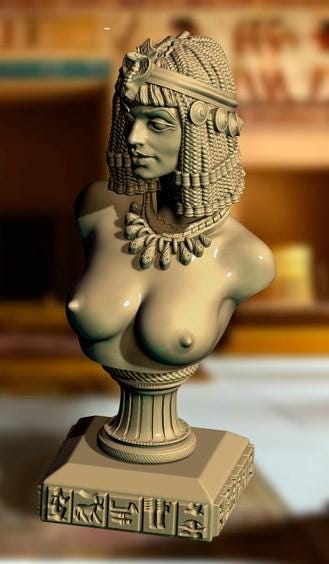 Princess Merit Bust | DnD Female Fantasy Egyptian Deity Pinup 3D Printed Miniature | by Devi Minis