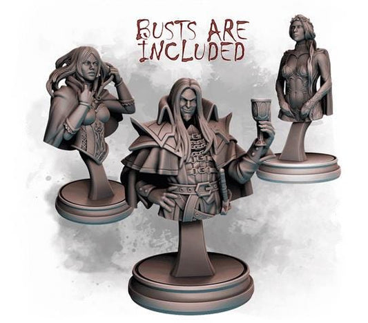 Blood Dawn: Vampires Busts| 3D Printed Collectible Vampire Hunter Busts | by Ounce Art