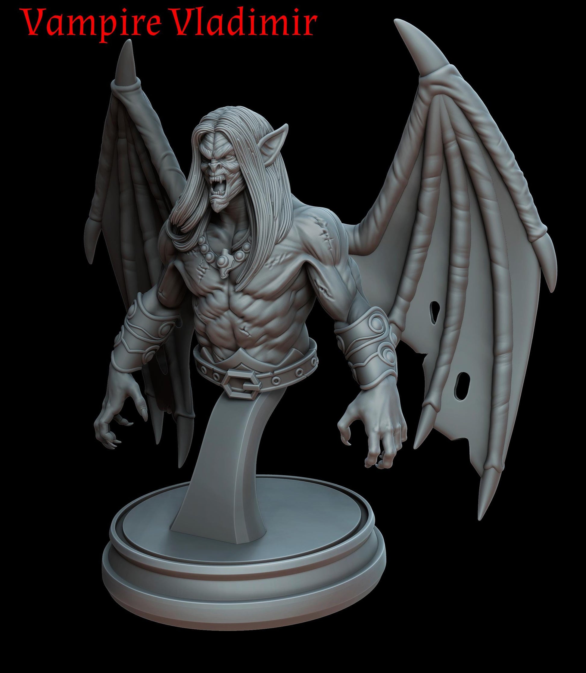 Blood Dawn: Vampires Busts| 3D Printed Collectible Vampire Hunter Busts | by Ounce Art