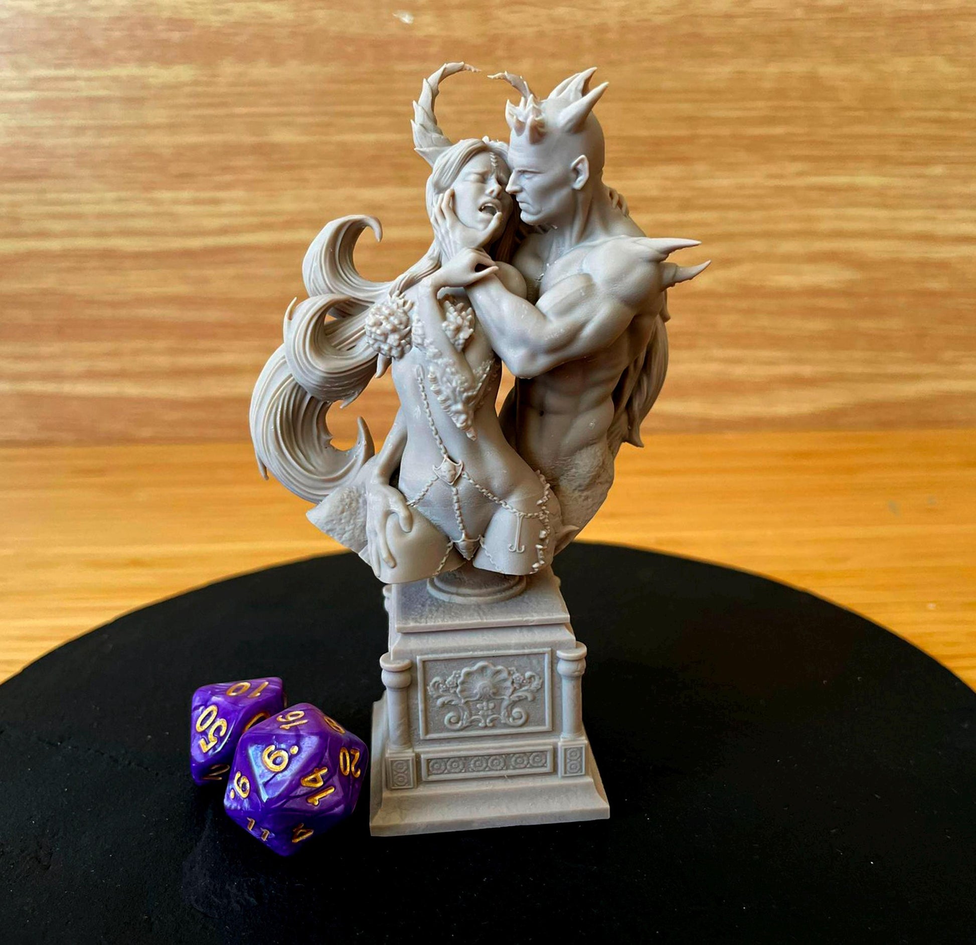The Demon's Sin Bust | DnD Vampire Demoness Pin-up Collectible Miniature | 75mm / 120mm