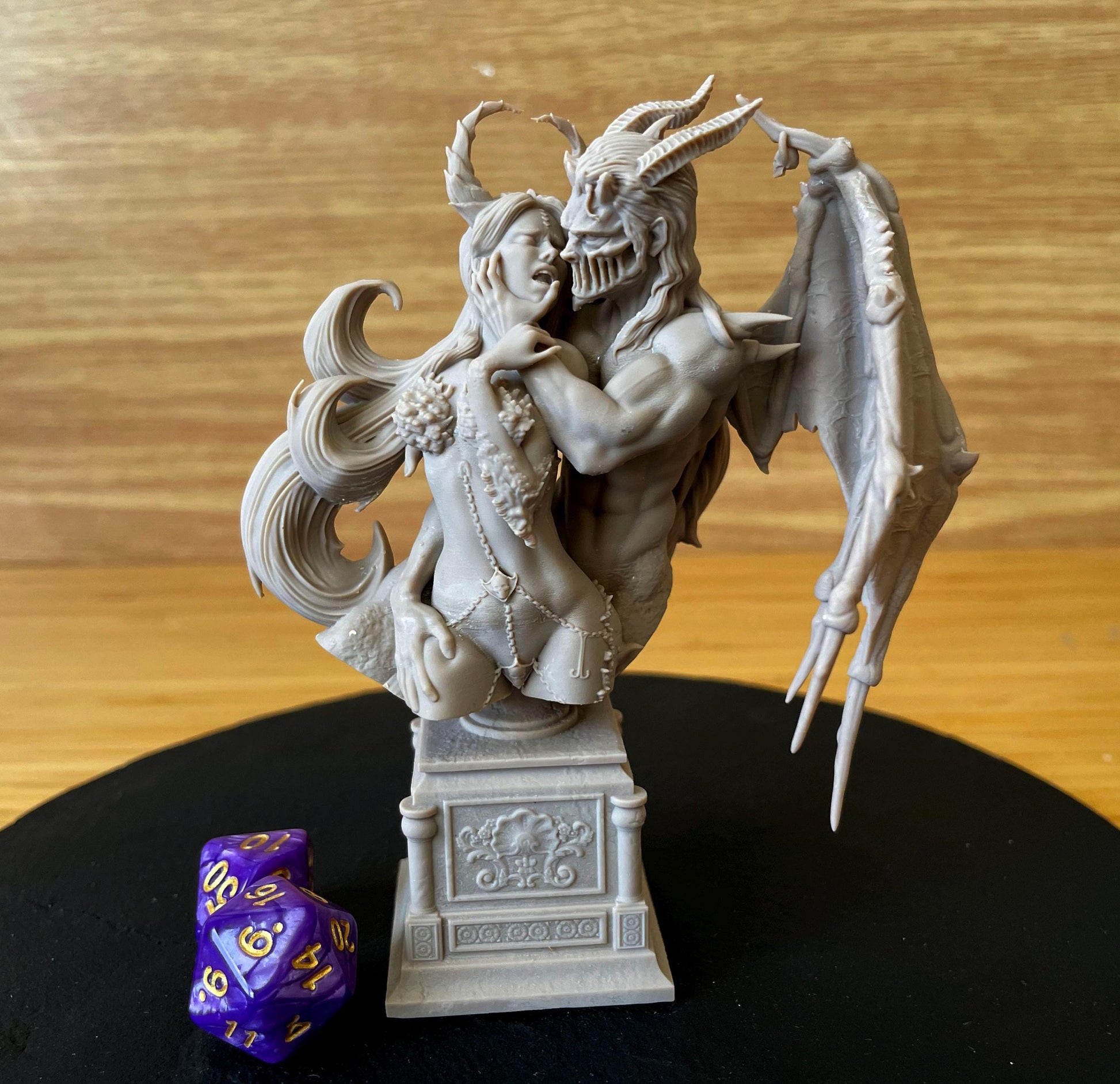 The Demon's Sin Bust | DnD Vampire Demoness Pin-up Collectible Miniature | 75mm / 120mm