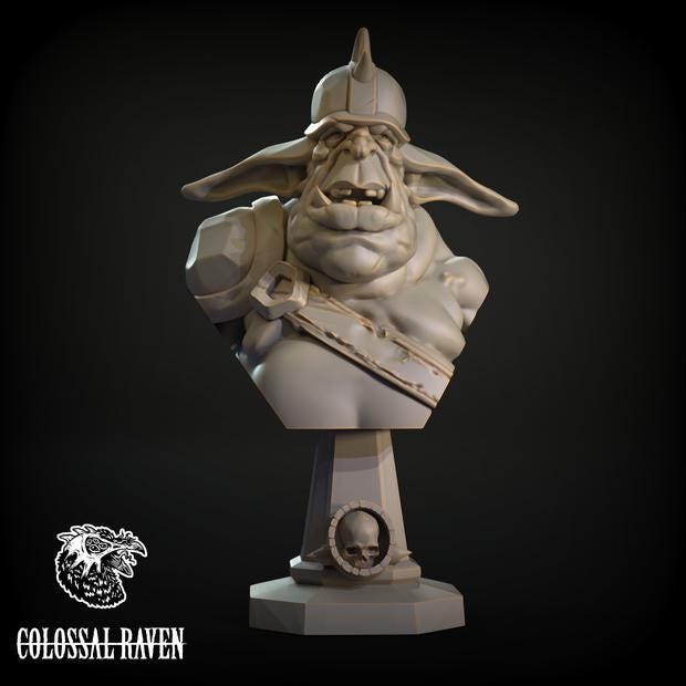 Colossal Raven 1 Busts | 3D Printed Collectible Miniature Busts | by Colossal Raven