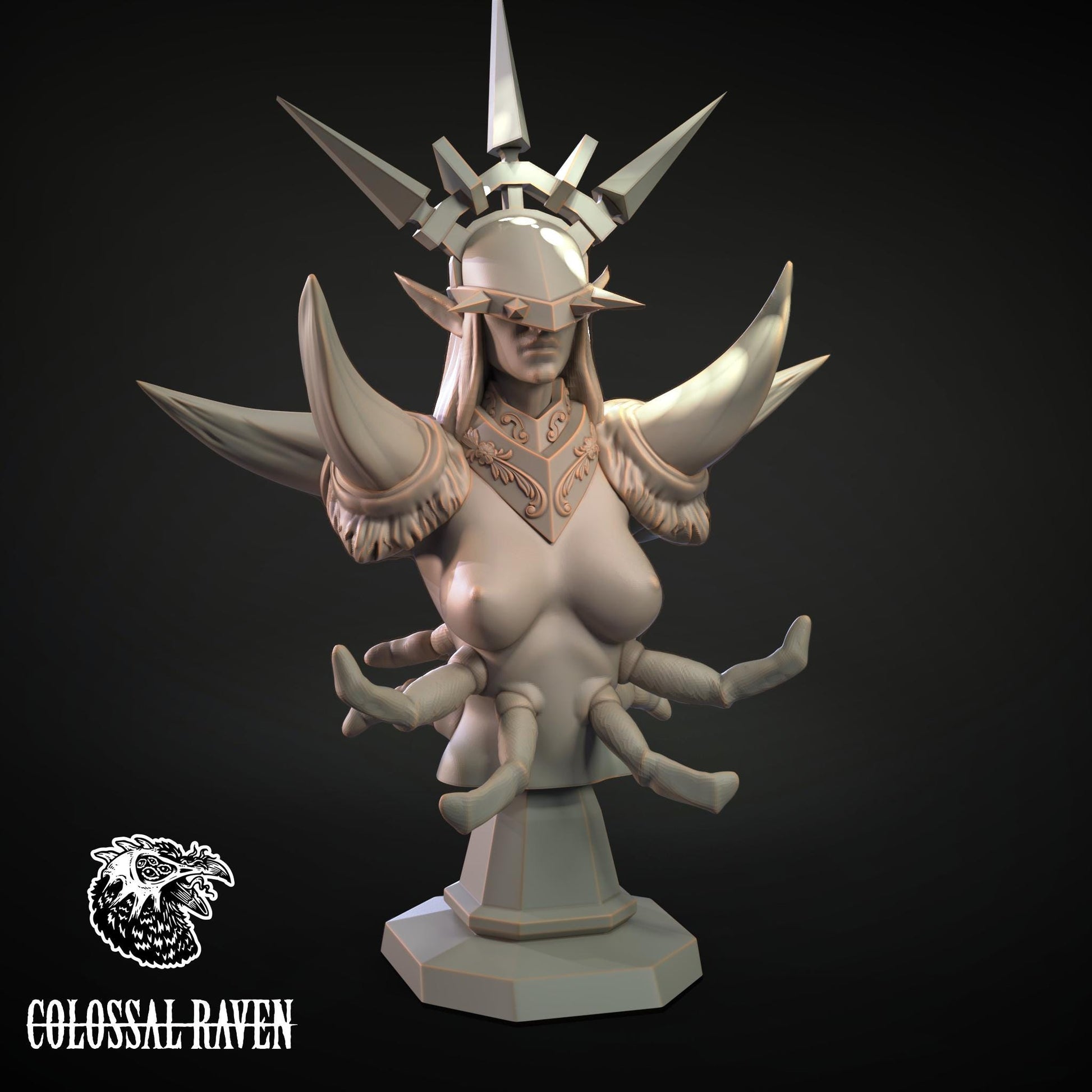 Colossal Raven 1 Busts | 3D Printed Collectible Miniature Busts | by Colossal Raven