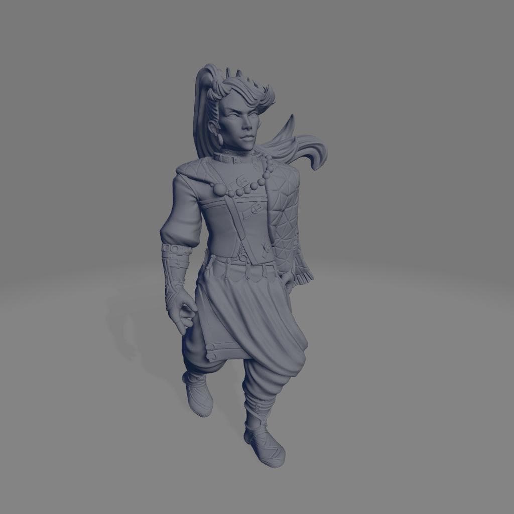 Saekun | DnD Fantasy Rogue Warrior Fighter 3D Printed Miniature | 40mm / 75mm | by RNEstudio