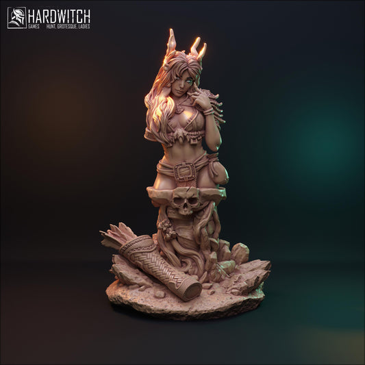 Yildiliel Bust | DnD Female fantast archer Collectible Miniature | 32mm / 75mm | by HardWitch Games