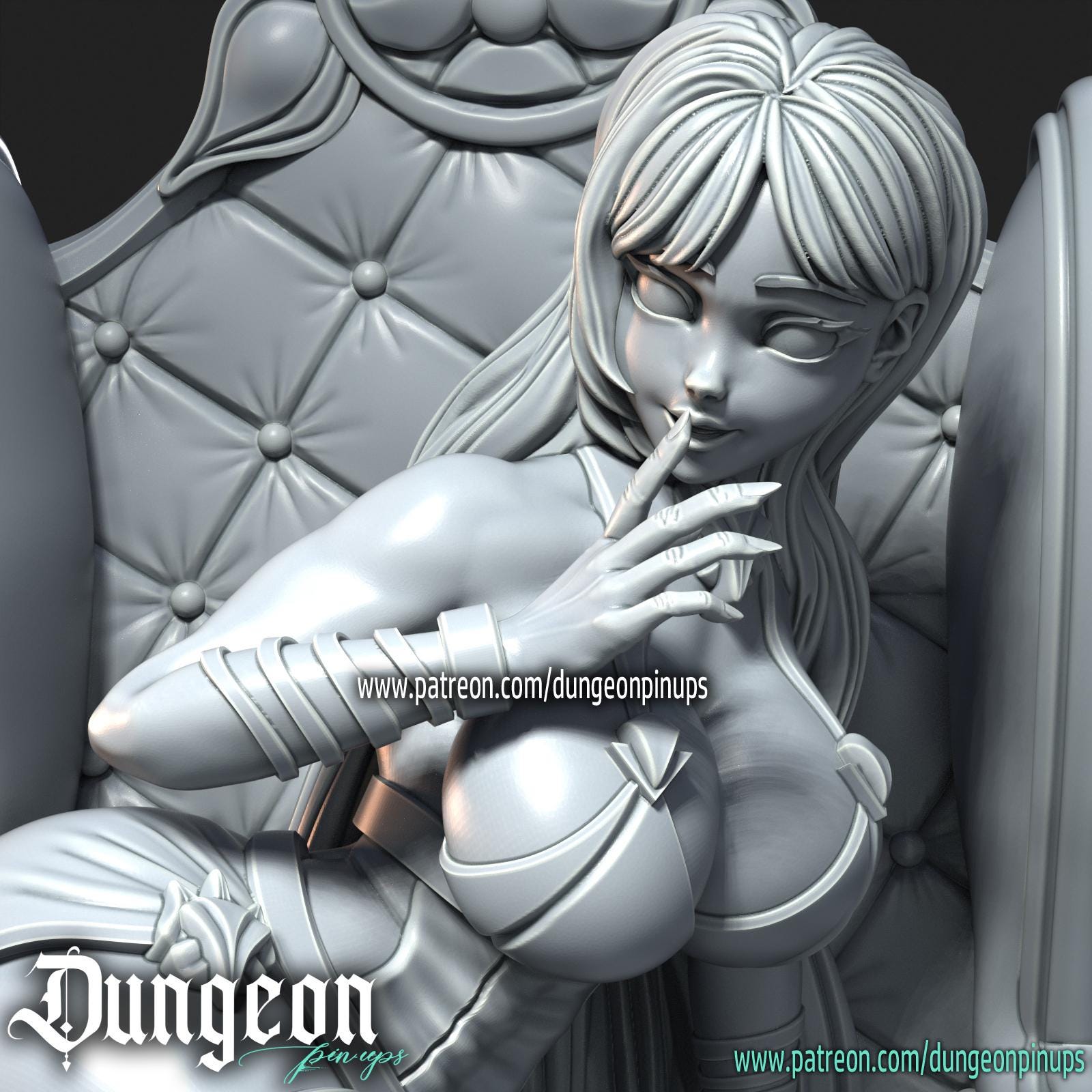 Isabella | Female Vampire Pinup collectible Miniature | 40mm / 75mm | by RNEstudio