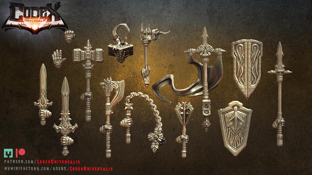 Black Lion Knights | Fantasy DnD Human Knight Paladin Miniatures | 32mm / 75mm | by Codex Universalis