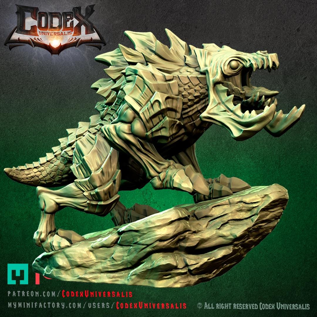 Lurker Hounds | Fantasy DnD Scale Hound Monster Miniatures | Scaled 32mm | by Codex Universalis