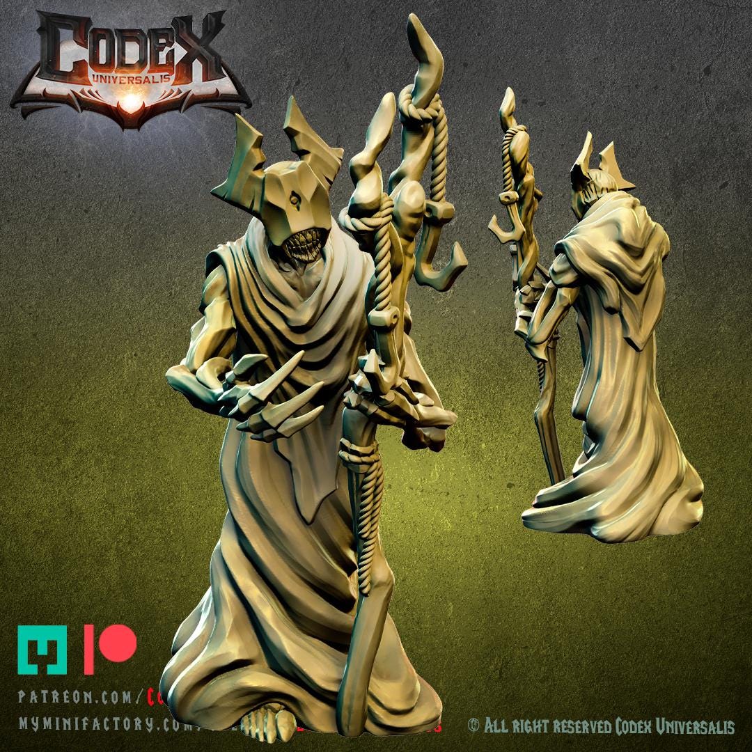 Akigath's Cursed Cultists | Fantasy DnD Ghoul Cult Eldritch Monster Miniatures | Scaled 32mm | by Codex Universalis