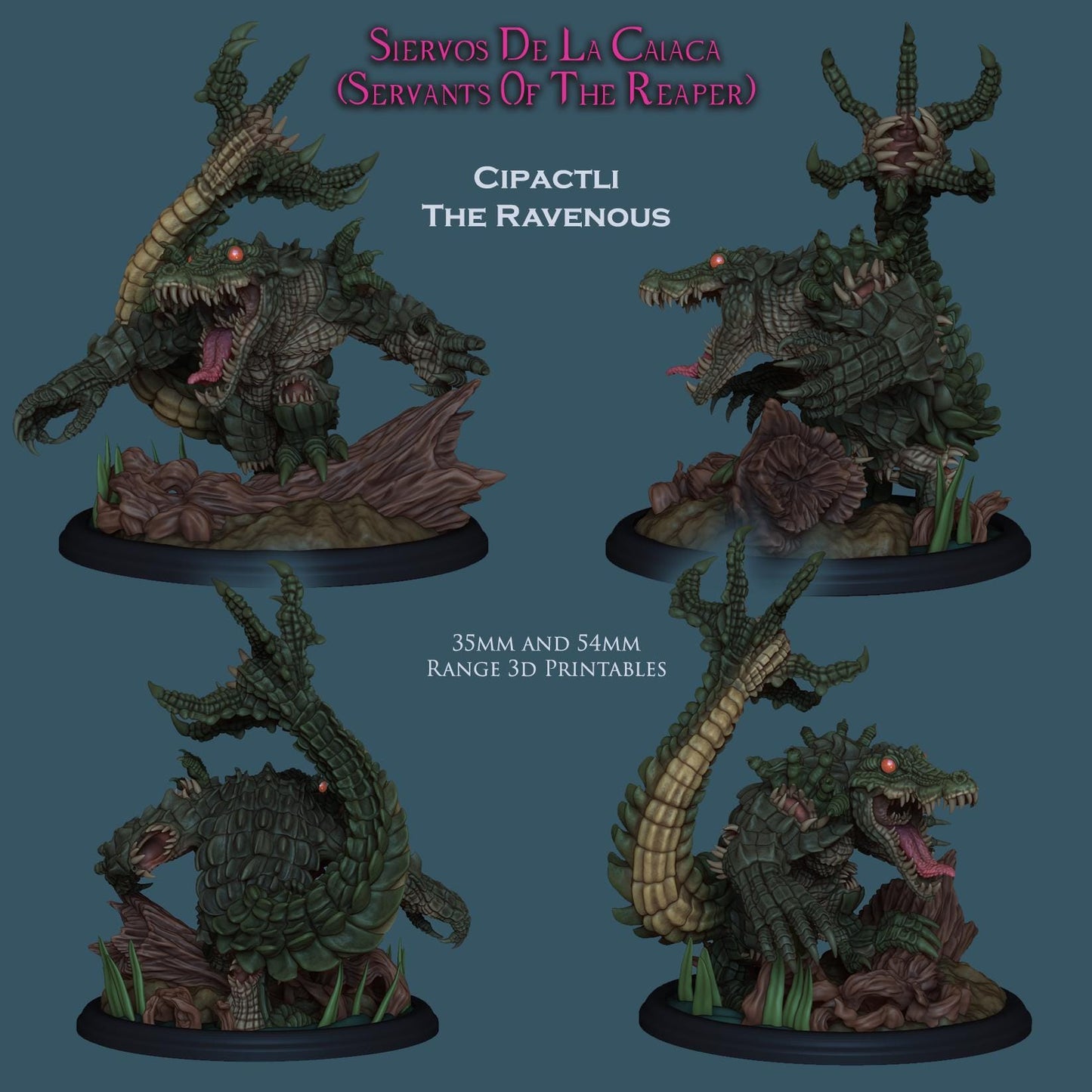 Servants of the Reaper 1 | Fantasy Day of the Dead Collectible Miniatures | 35mm / 75mm | by RoninArtsWorkshop