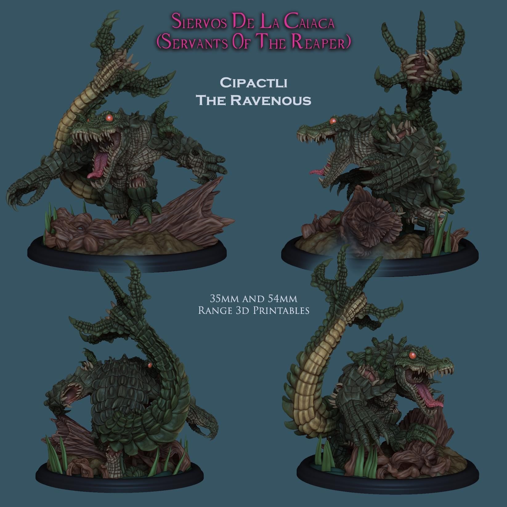 Servants of the Reaper 1 | Fantasy Day of the Dead Collectible Miniatures | 35mm / 75mm | by RoninArtsWorkshop