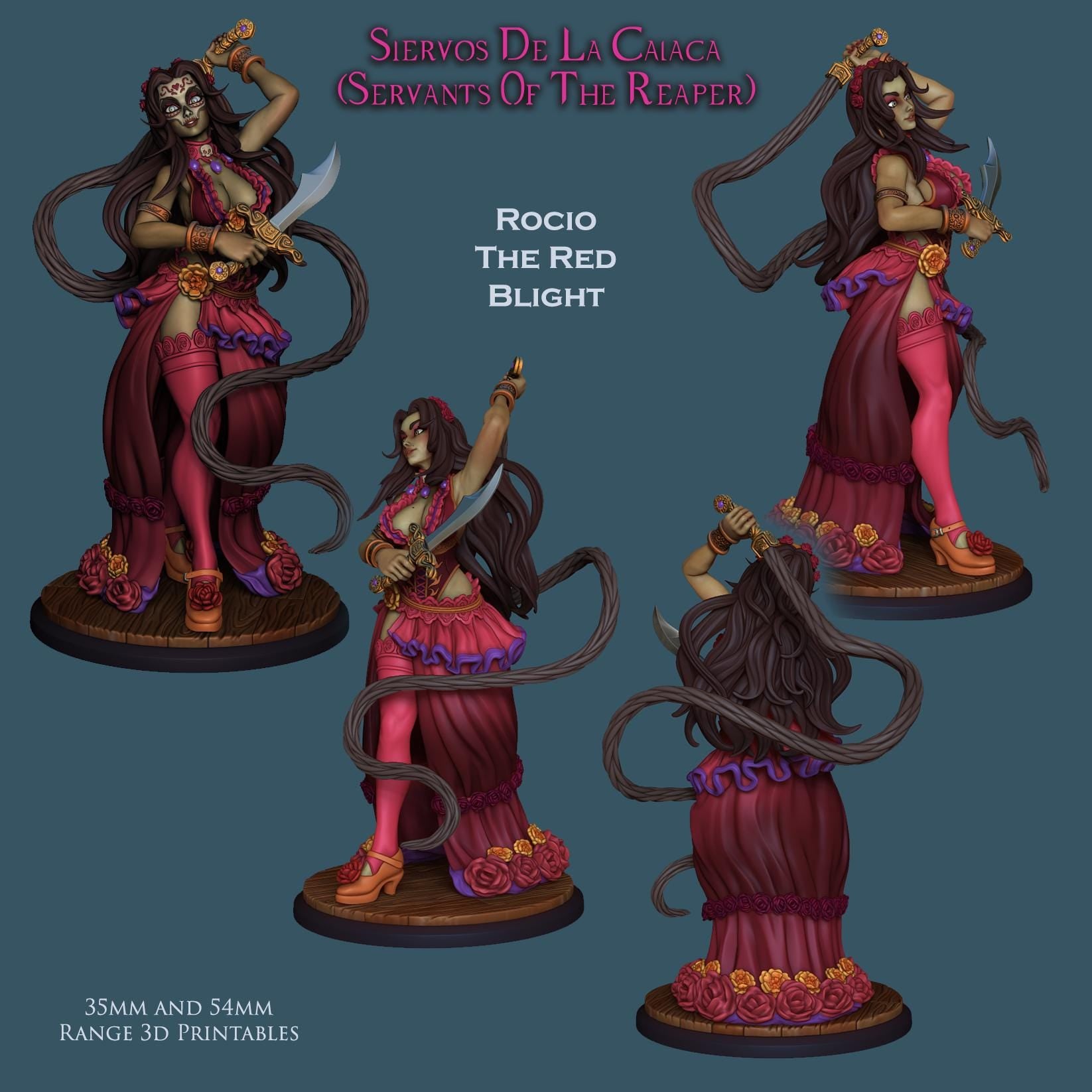 Servants of the Reaper 1 | Fantasy Day of the Dead Collectible Miniatures | 35mm / 75mm | by RoninArtsWorkshop