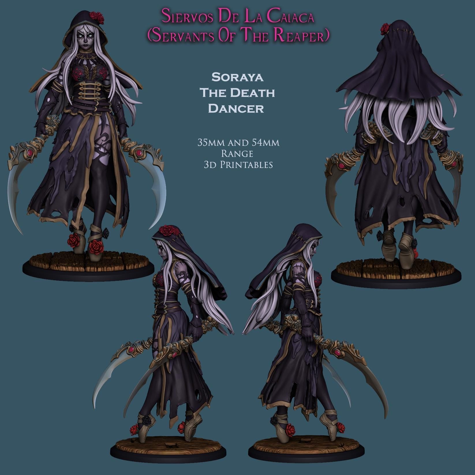 Servants of the Reaper 1 | Fantasy Day of the Dead Collectible Miniatures | 35mm / 75mm | by RoninArtsWorkshop