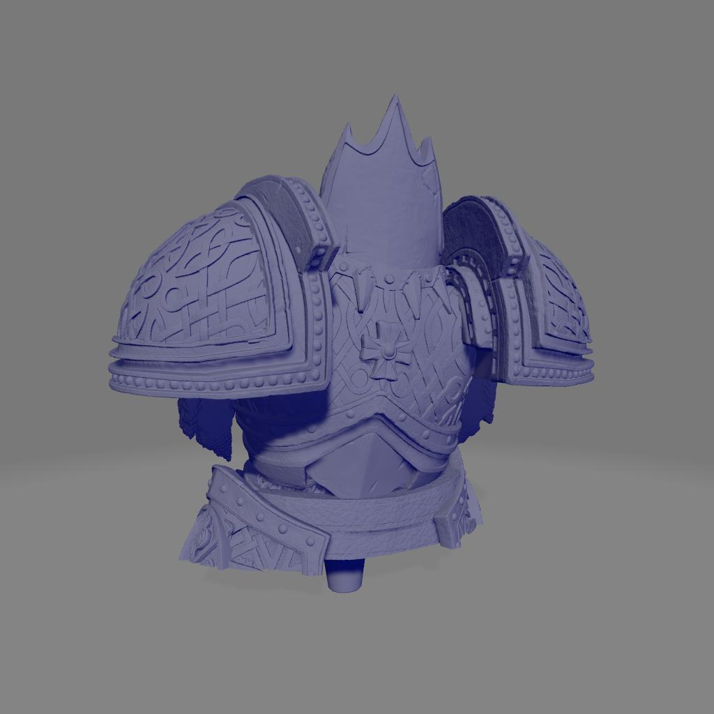 Uther Bust | DnD Arthurian Human Knight Paladin Collectible Miniature | 32mm / 75mm | by HardWitch Games