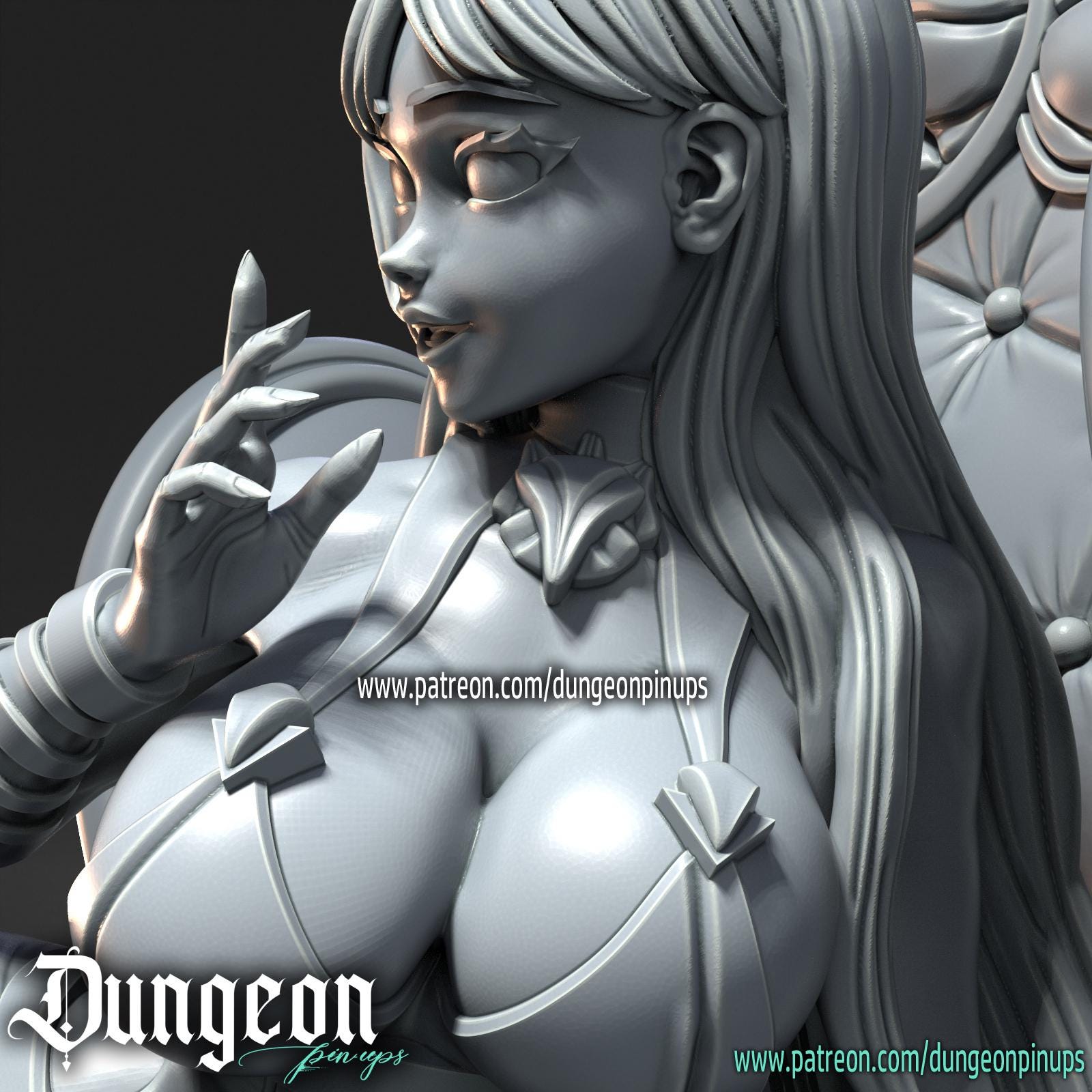 Isabella | Female Vampire Pinup collectible Miniature | 40mm / 75mm | by RNEstudio