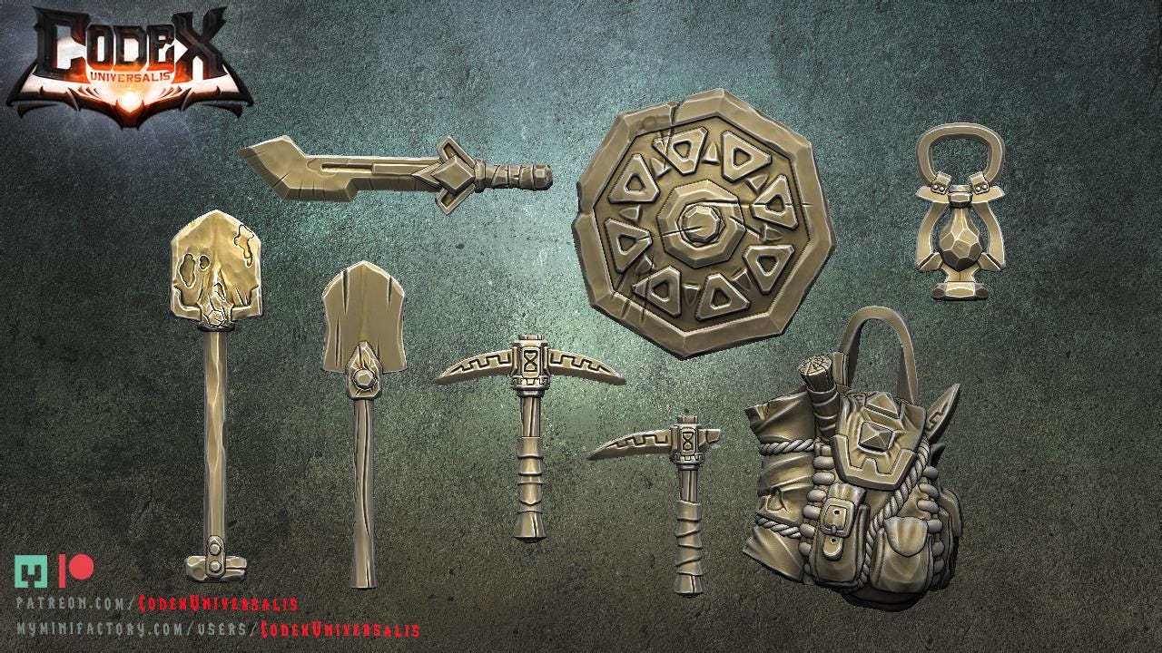 Boar Pulling Mine Cart | Fantasy Collectible Monster Miniature | by Codex Universalis