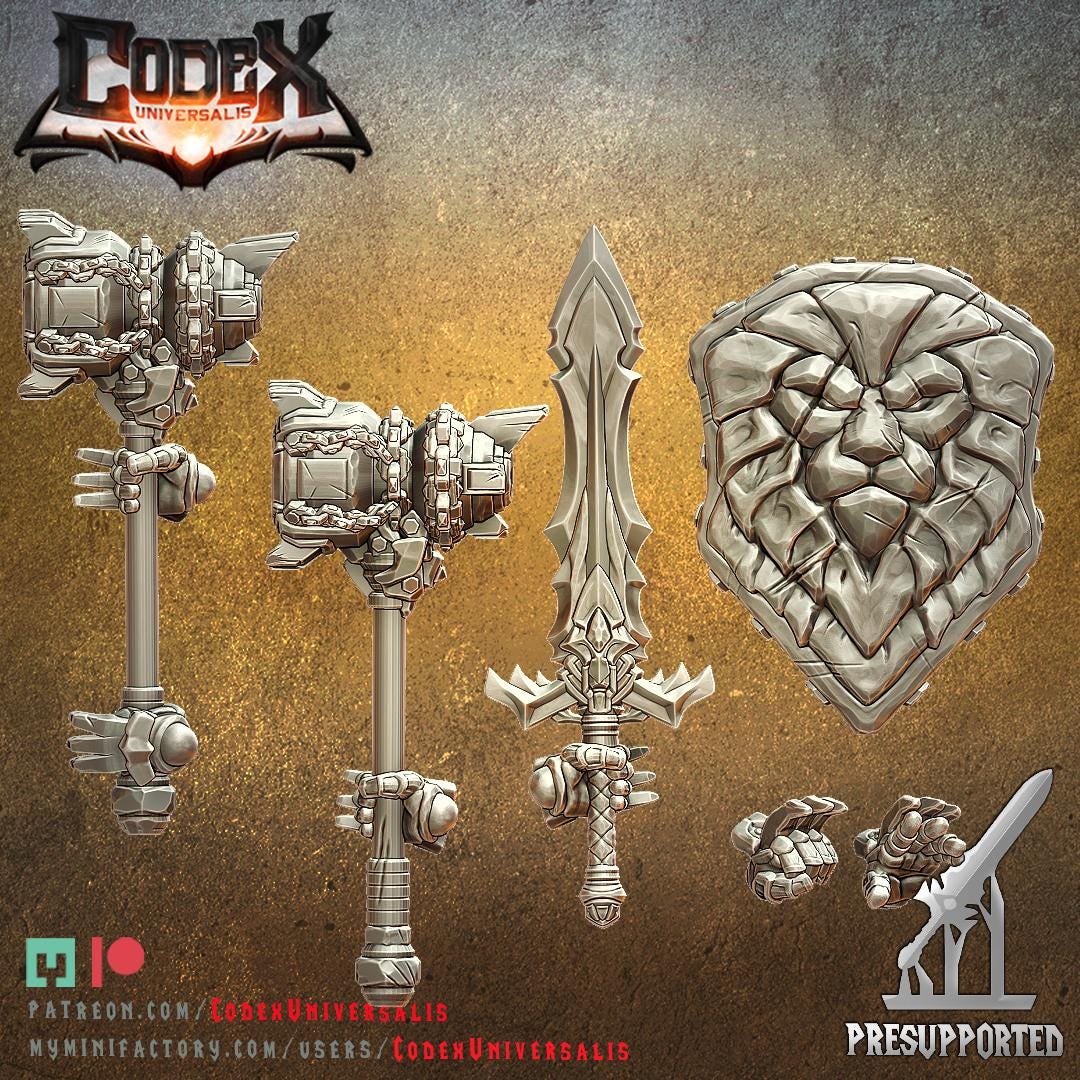 Captain Artus Lionroar | Fantasy DnD Male Human Paladin Knight Miniatures | Scaled 32mm | by Codex Universalis