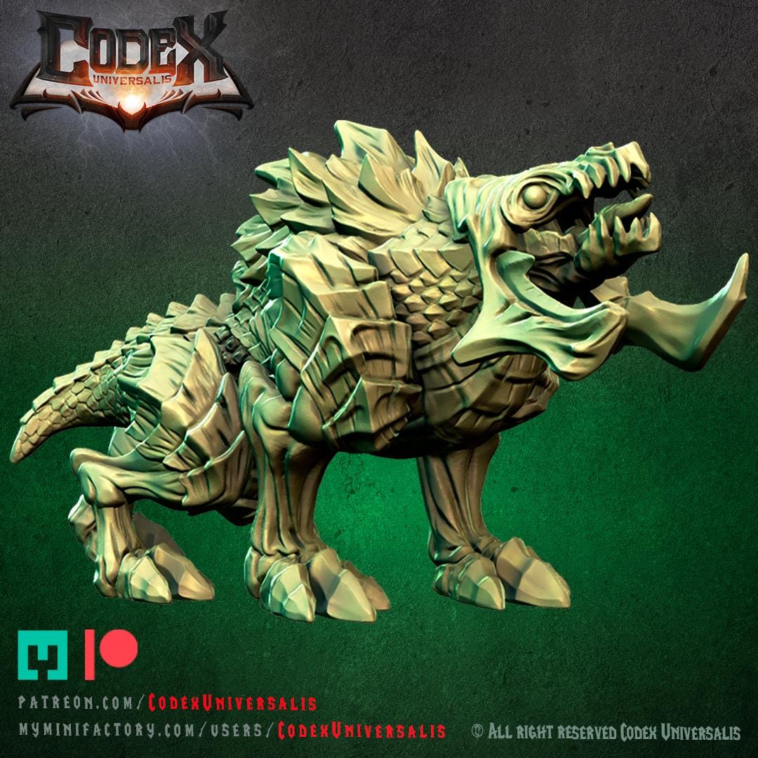 Lurker Hounds | Fantasy DnD Scale Hound Monster Miniatures | Scaled 32mm | by Codex Universalis