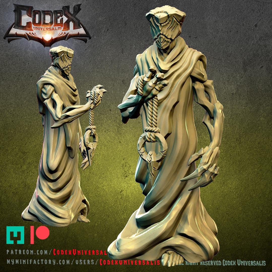 Akigath's Cursed Cultists | Fantasy DnD Ghoul Cult Eldritch Monster Miniatures | Scaled 32mm | by Codex Universalis