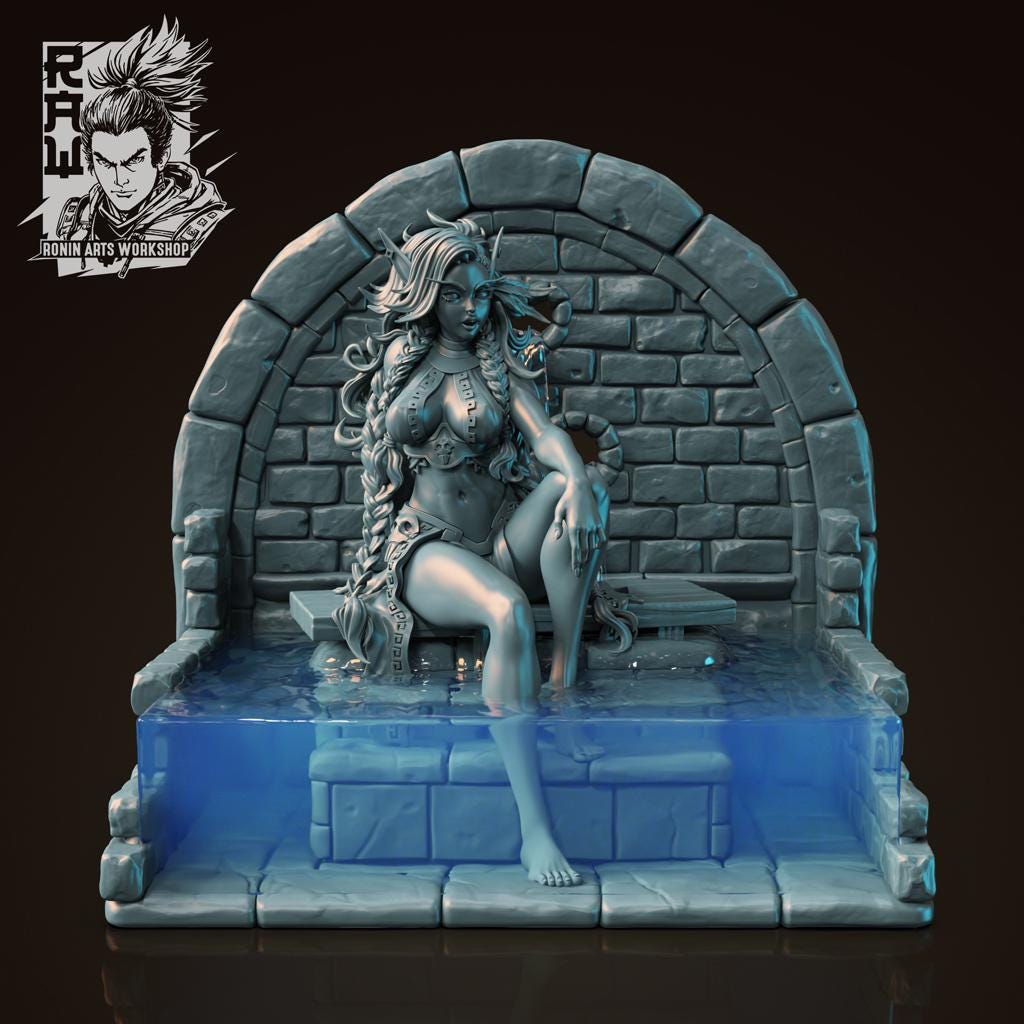 Kizandi | DnD Female Fantasy Elf Collectible Miniature | 54mm / 75mm | by RoninArtsWorkshop
