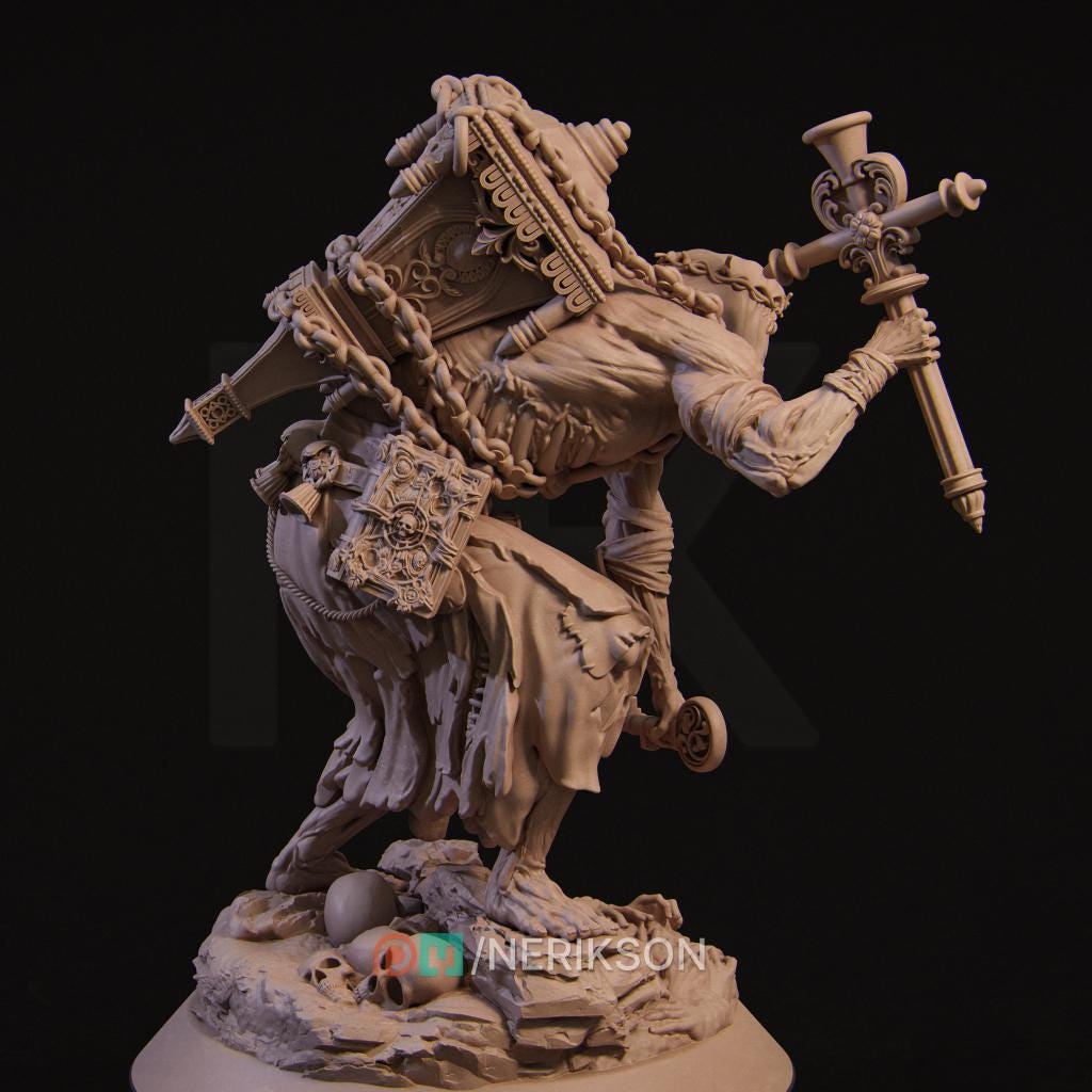 Undead Keeper | DnD Ghoul Lich Collectible Monster Miniature | 35mm / 75mm | by Nerikson