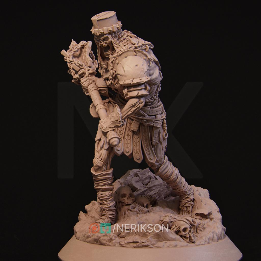 Undead Brute | DnD Ghoul Berserker Collectible Monster Miniature | 35mm / 75mm | by Nerikson