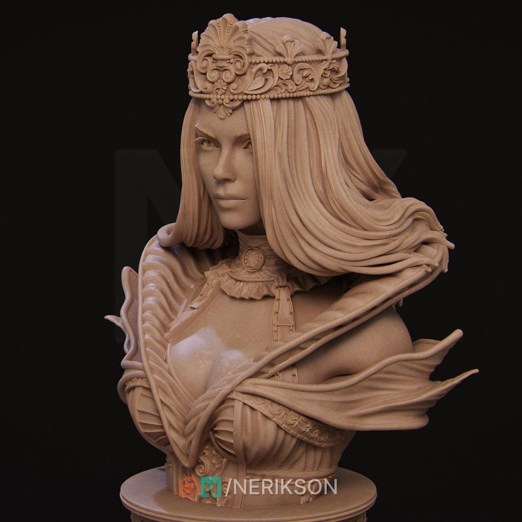 Queen of Spades Bust | Collectible Alice in Wonderland Bust Statue Miniature | by Nerikson