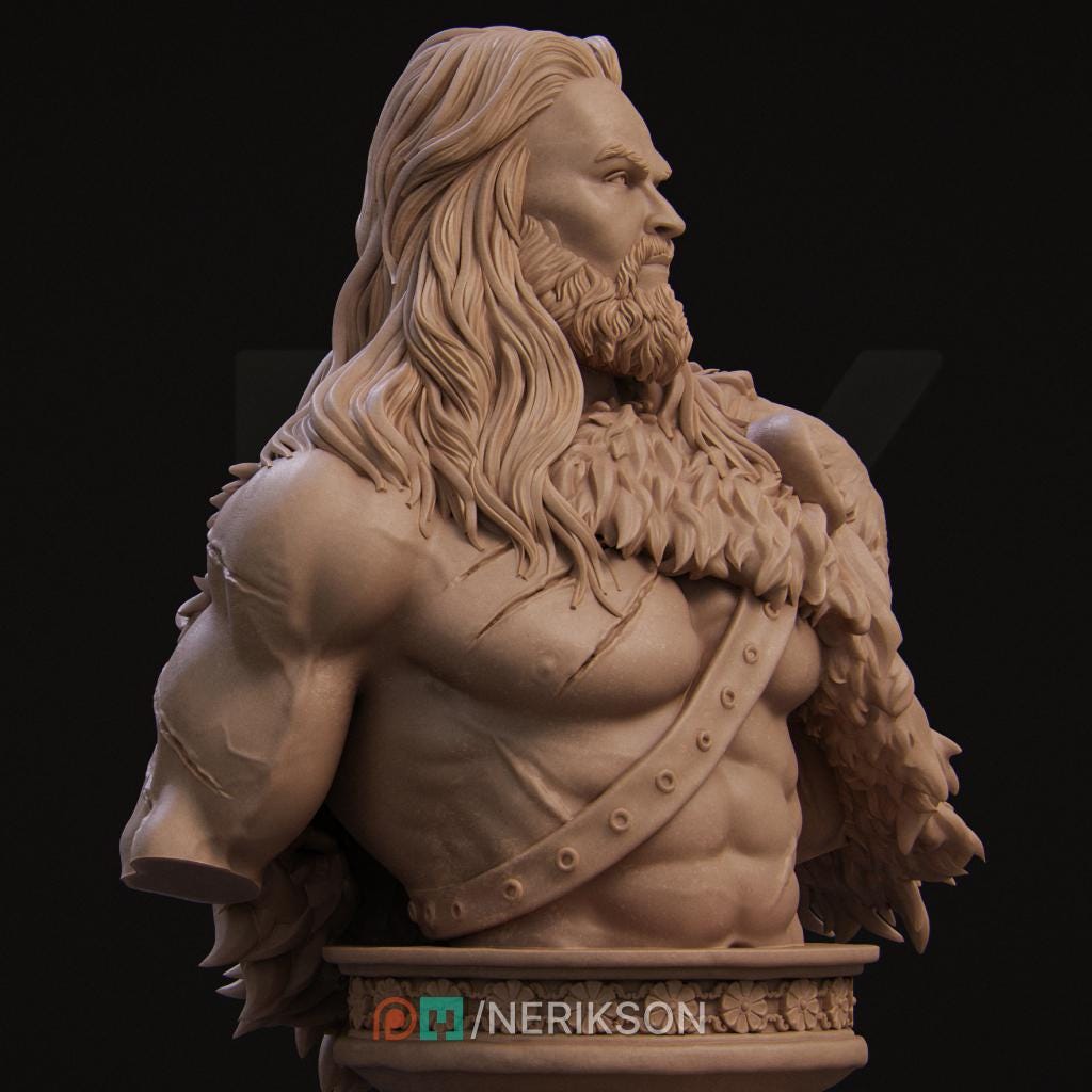 Heracles Bust | Greek & Roman Mythology Collectible Monster Statue Miniature | by Nerikson
