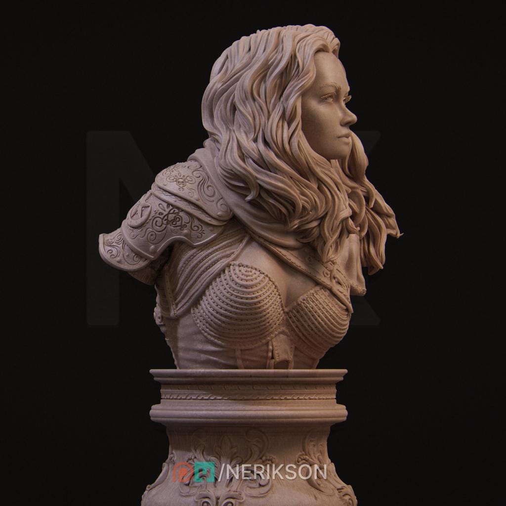 Enika Bust | Collectible Female Bust Statue Miniature | by Nerikson