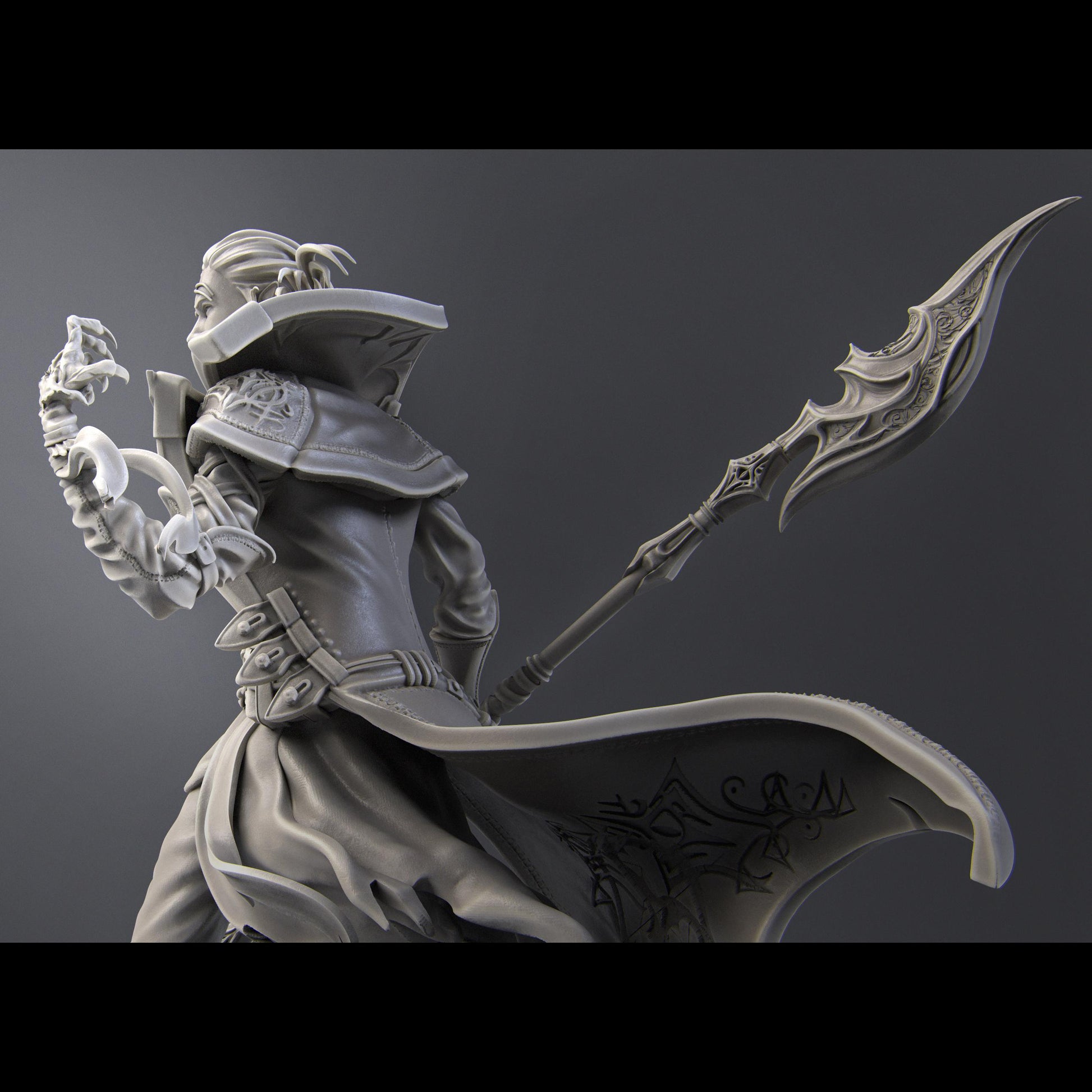 Vampire Elf Warlock | DnD Collectible Tabletop Miniature | 35mm / 75mm | by Nerikson