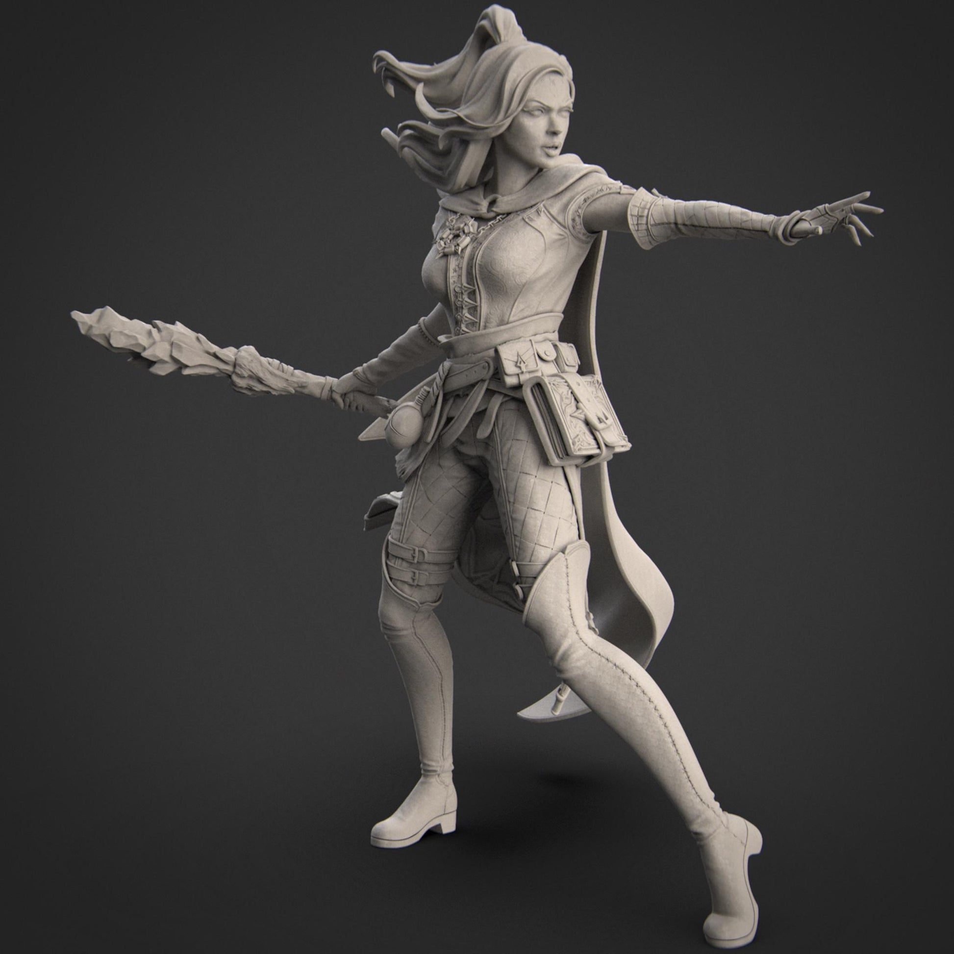 Elf Mage | DnD Collectible Tabletop Statue | 35mm / 75mm | by Nerikson