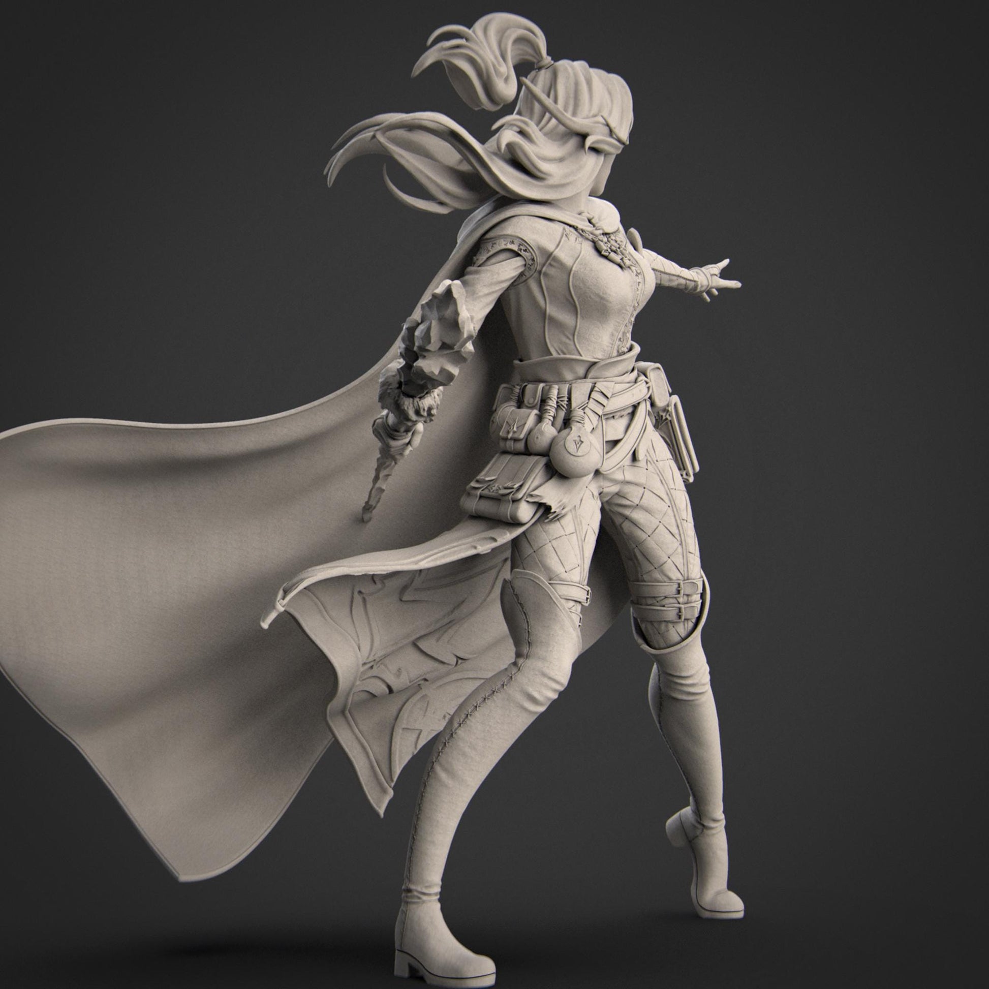 Elf Mage | DnD Collectible Tabletop Statue | 35mm / 75mm | by Nerikson