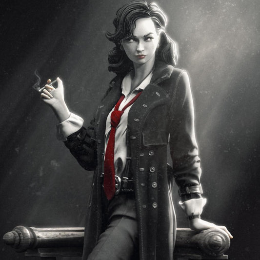 Laura the Detective | Female Noir Lovecraftian Collectible Miniature Statue | 75mm / 140mm | by Nerikson