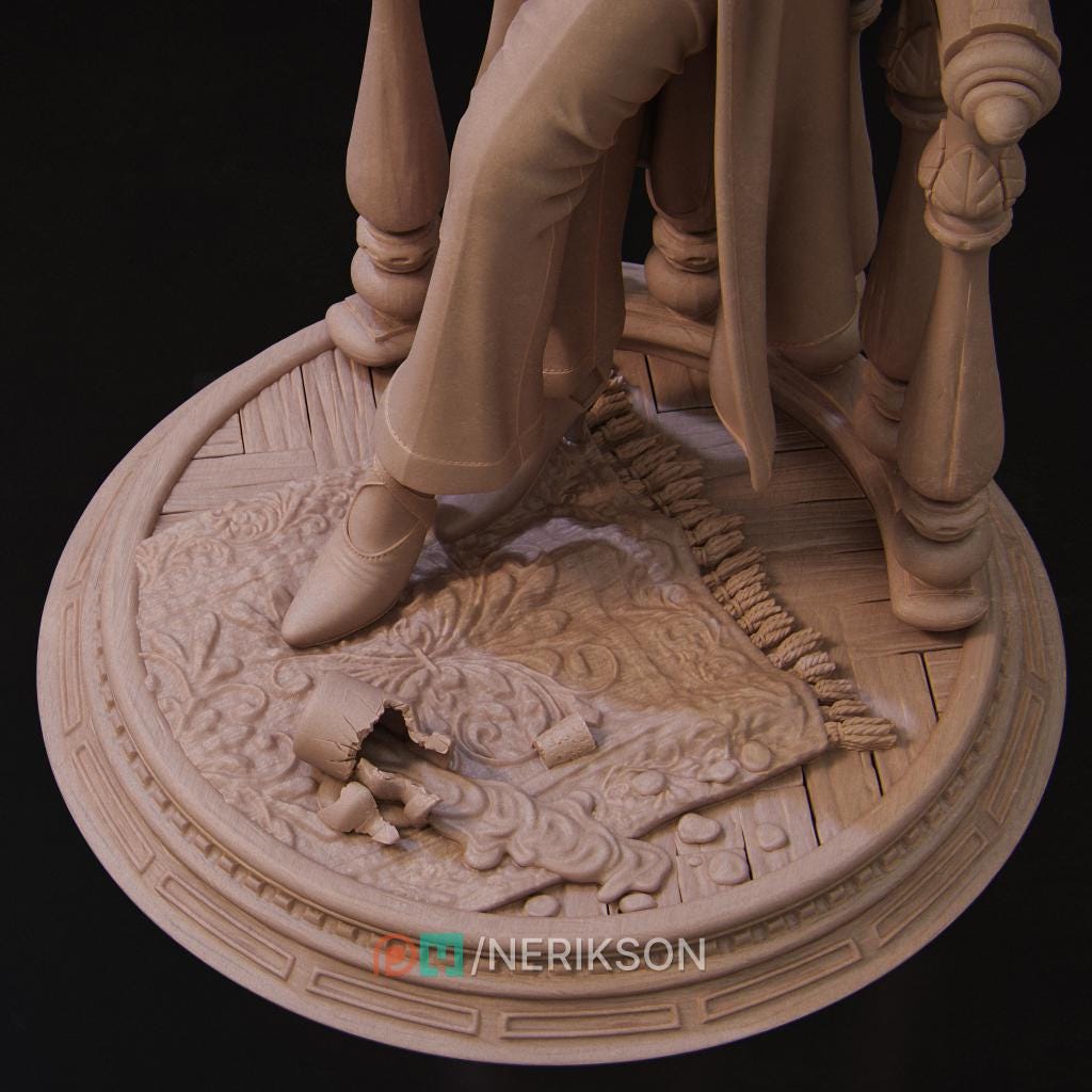 Laura the Detective | Female Noir Lovecraftian Collectible Miniature Statue | 75mm / 140mm | by Nerikson