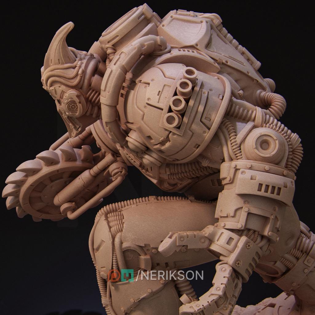 Neo-Nixxi Robot | Cyberpunk Automaton Mecha Collectible Miniature Statue | 75mm / 140mm | by Nerikson