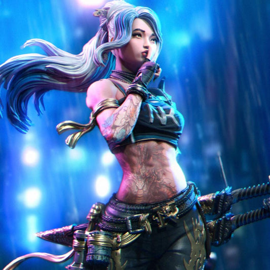 Neo-Nixxi | Cyberpunk Female Ronin Samurai Collectible Miniature Statue | 75mm / 140mm | by Nerikson