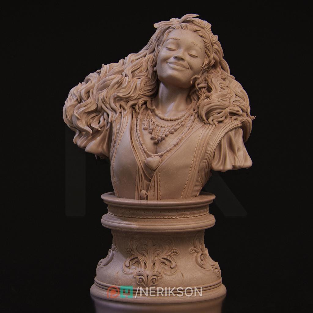 Inithia Bust | Collectible Female Bust Statue Miniature | by Nerikson