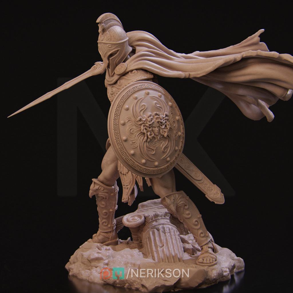 Perseus the Slayer Hero | Greek & Roman Myth Warrior Collectible Miniature Statue | 75mm / 140mm | by Nerikson