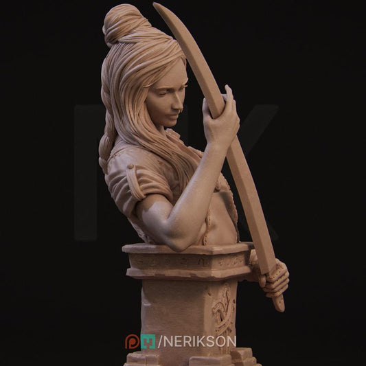 Lara the Swordsmith Bust | Collectible Bust Statue Miniature | by Nerikson