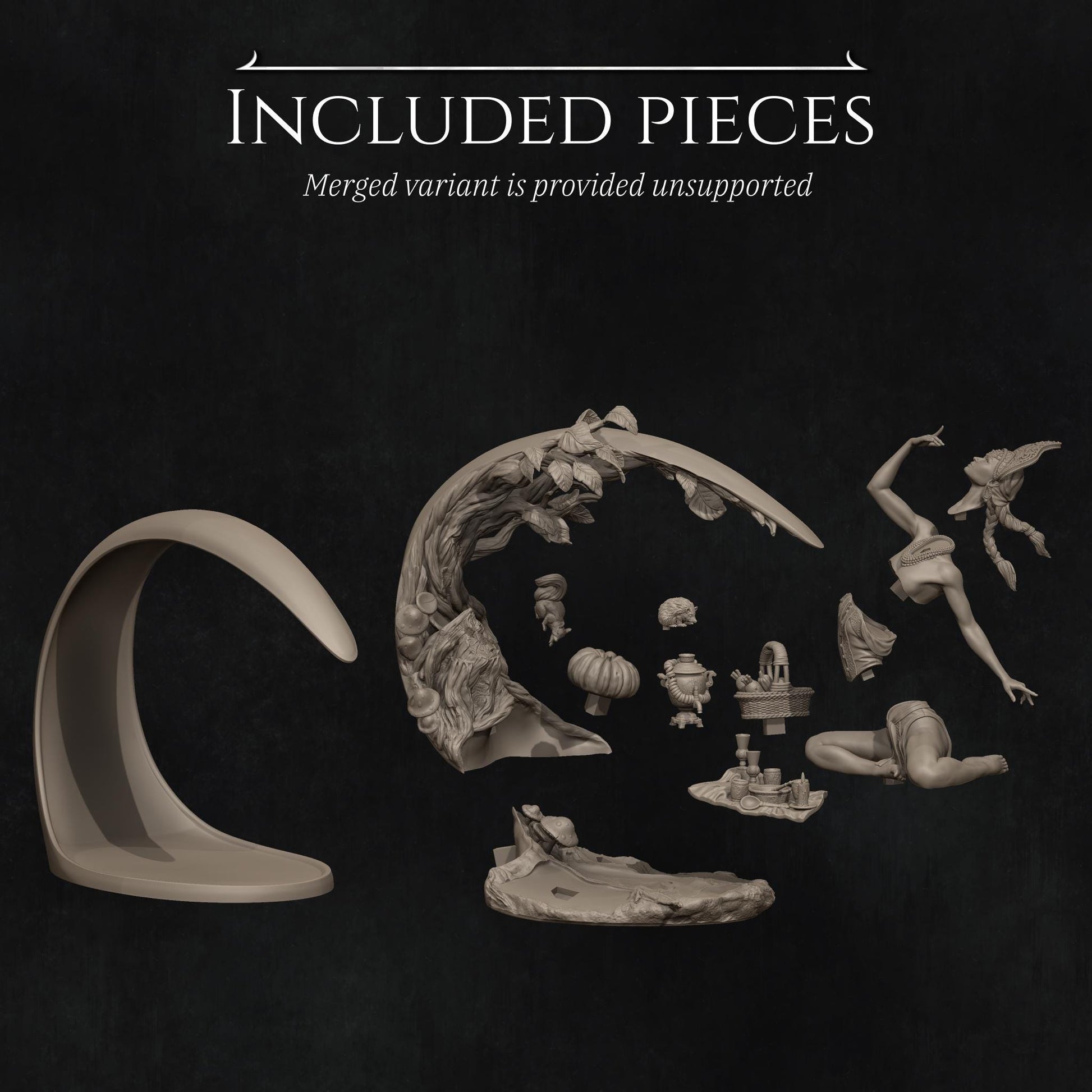 Autumn Diorama | Collectible 3D Printed Four Seasons Statue | by Nerikson