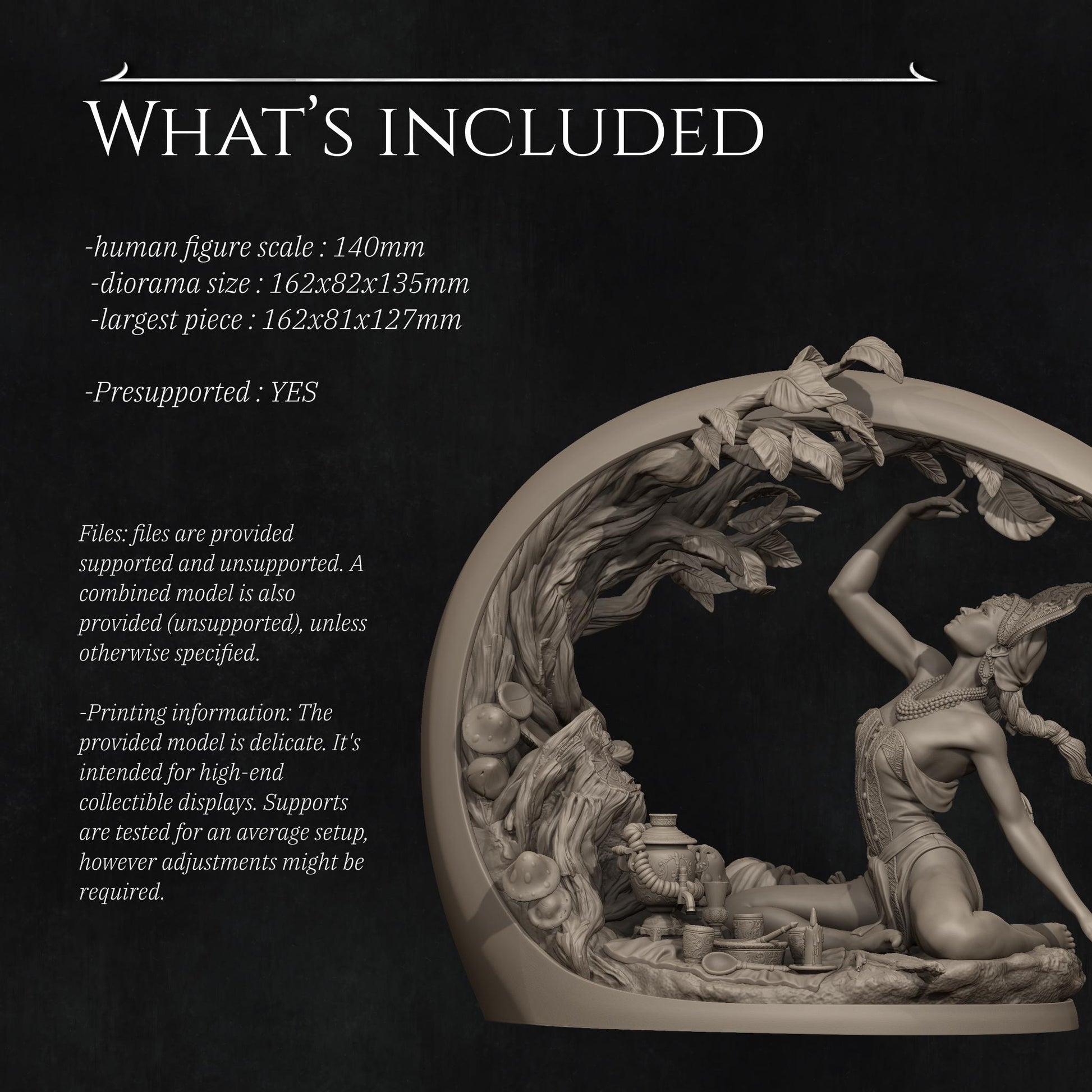 Autumn Diorama | Collectible 3D Printed Four Seasons Statue | by Nerikson