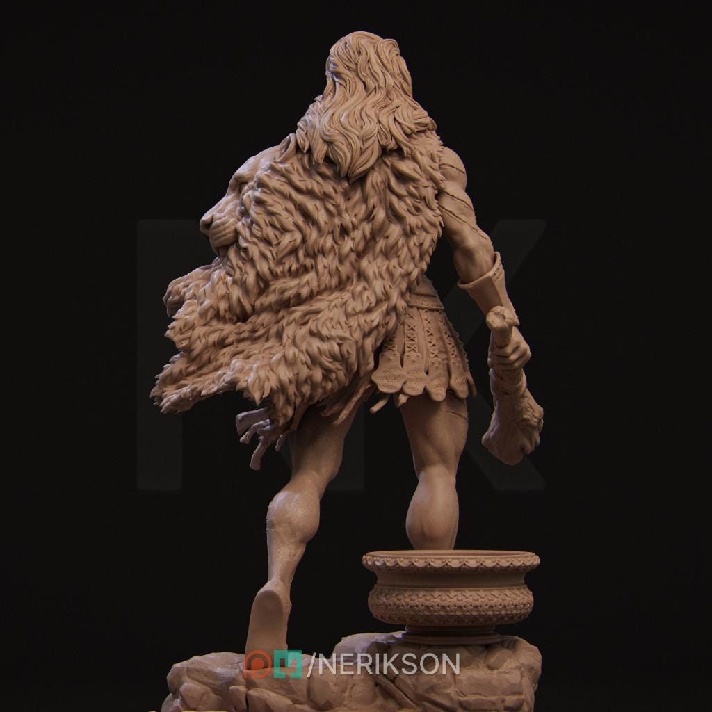Heracles | Greek & Roman Myth Hercules Warrior Collectible Miniature Statue | 75mm / 140mm | by Nerikson