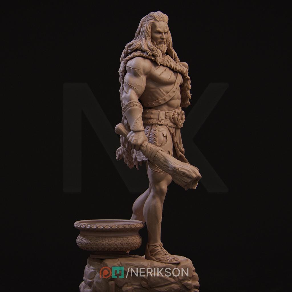 Heracles | Greek & Roman Myth Hercules Warrior Collectible Miniature Statue | 75mm / 140mm | by Nerikson