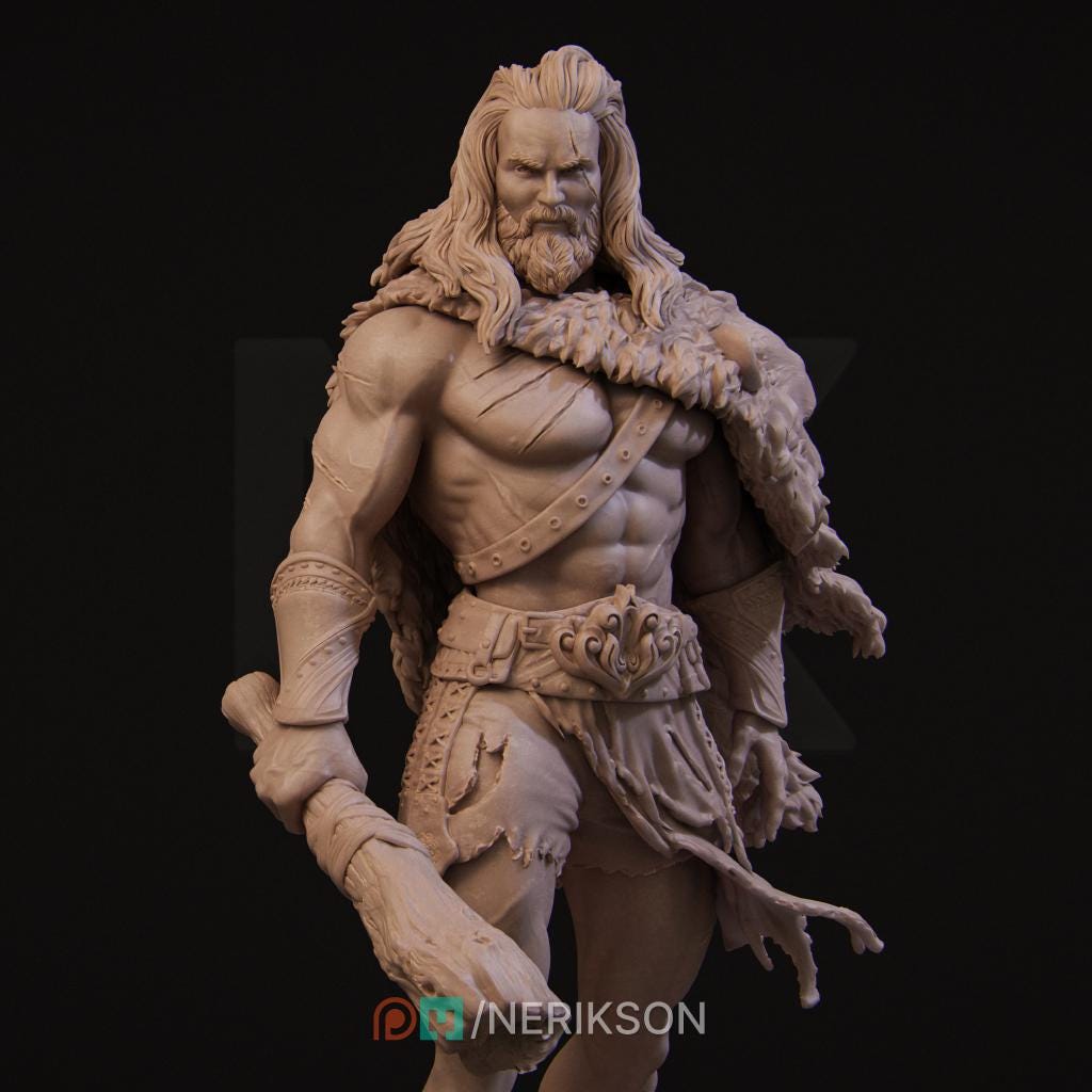 Heracles | Greek & Roman Myth Hercules Warrior Collectible Miniature Statue | 75mm / 140mm | by Nerikson