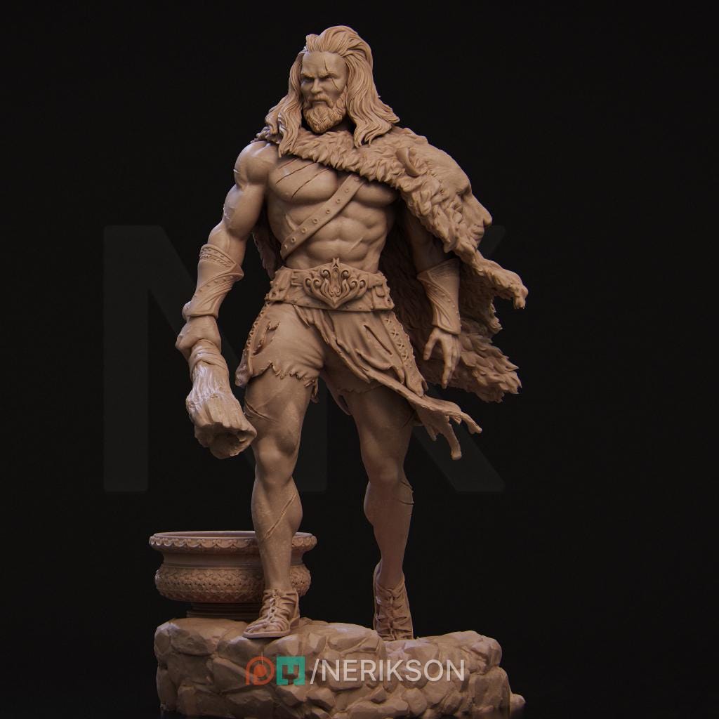Heracles | Greek & Roman Myth Hercules Warrior Collectible Miniature Statue | 75mm / 140mm | by Nerikson