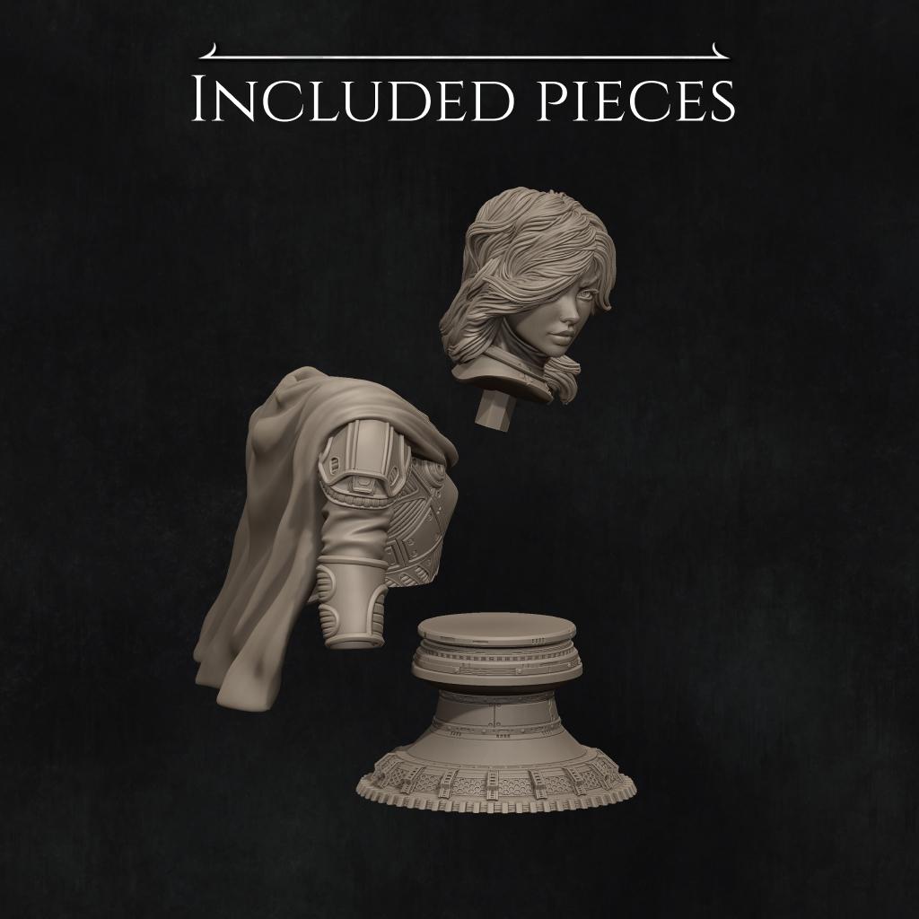 Alyara Bust | Collectible Sci-fi Bust Statue Miniature | by Nerikson